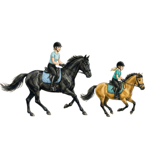 Hofkinder beim Reiten